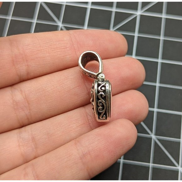 Sterling Silver 925 Openwork Swirl HEART Love Symbol PENDANT - Picture 6 of 11